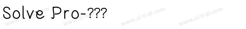 Solve Pro字体转换